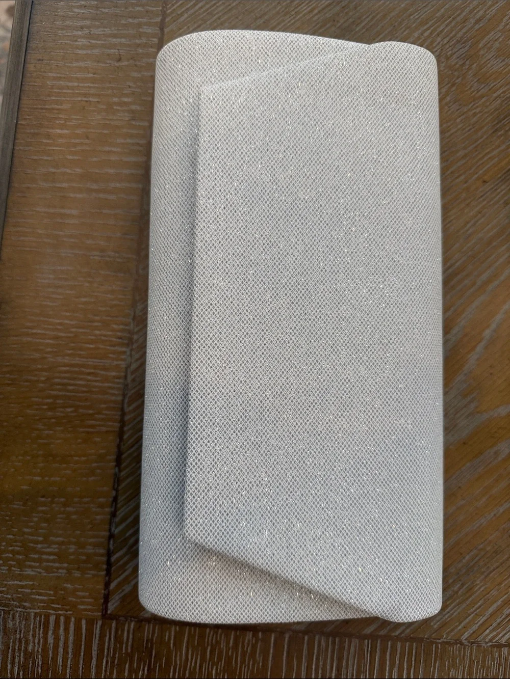 Kendall James silver sparkle evening bag